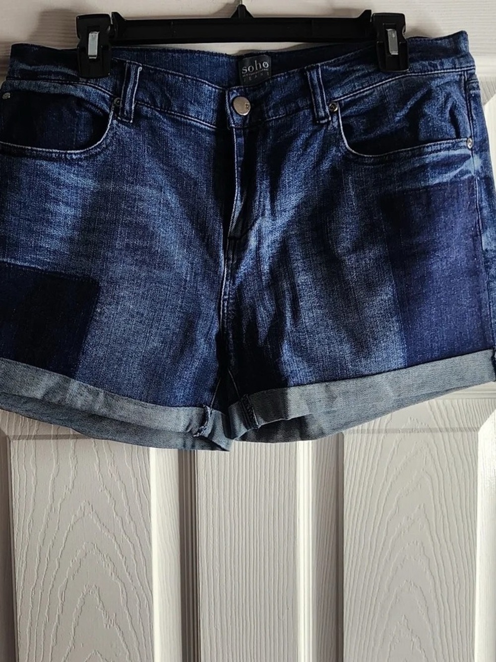 Soho Indigo Roll-Cuff Denim Shorts